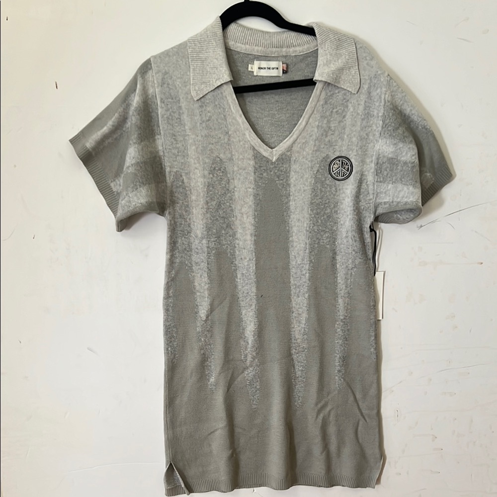 NWT HONOR THE GIFT WOMEN’S POLO KNIT SWEATER DRESS SIZE L